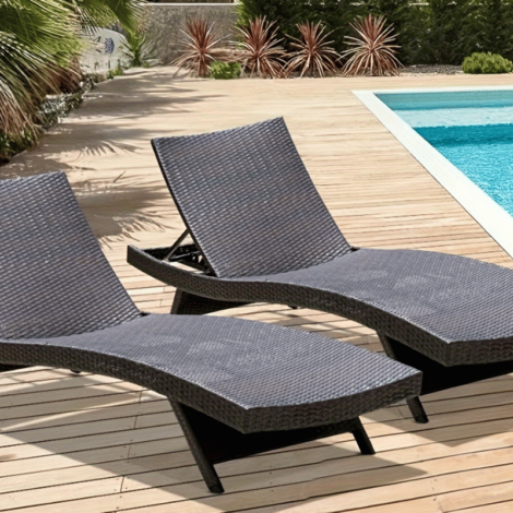 Synthetic Rattan Pool Lounger